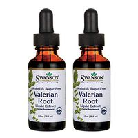 Swanson Valerian Root Liquid Extract (Alcohol and Sugar-Free) 1 fl Ounce (29.6 ml) Liquid (2 Pack)