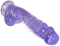 Sucastle Size 9.1 Inches Waterproof Massager Tool for Women and Wife Blue Transparent Soft-Dî'ldɔ with Suction Cup Easy to Clean