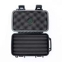 Sir Drake’s Hard Plastic Travel Humidor Cigar Case - Premium Rugged Hard Shell Case - Built in Foam Humidor and Holds Up to 5 Cigars (4” x 6”)