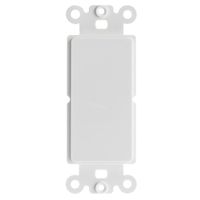 CableWholesale Decora Wall Plate Insert, White, Blank
