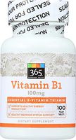 365 Everyday Value, Vitamin B1 100mg, 100 ct