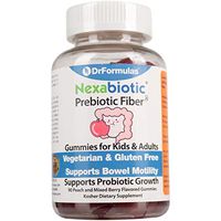 DrFormulas Prebiotic Fiber Gummies Supplement for Kids Constipation Relief and Adults for Probiotic Growth and Healthy Digestion, Certified Vegetarian, Gluten Free, 30-Day Chewable Supply| Nexabiotic
