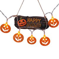 Happy Halloween Decoration,Light Strings for Halloween, LED Pumpkin Battery Light Strings for Home Party Garden,10 Meter 80 LED