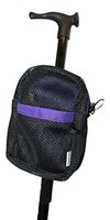 Cane Buddy - Secure Pouch, Carrying Bag for Cane, Walker, Crutches, Hiking Stick and Wheelchairs (Purple- Small)