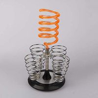 LIUCS Hairdryer Holder Rack Desk Organizer Salon Beauty Hairdresser Barber Rack Accessory Tool Modern Acrylic Spiral Spring Design A, Orange