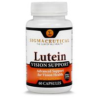 Lutein Vision Supplement - Red Eye Supplement - Bilberry & Grape Seed Extract Lutein 20mg, Vitamin A, Lutein Supplement - Best Eye Care eBook - 60 Capsules