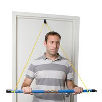 CanDo Overdoor Pulley with Bar and Tubing, Yellow, X-Light