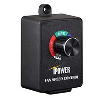 iPower GLFANXCONTROL Exhaust Variable Speed Adjuster for Duct Inline Fan Vent Blower, HVAC Controls, 350W, Black