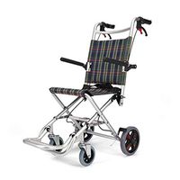 wheelchair Transport, Folding Aluminum Chair with Hand Brake, Lightweight, Foldable,Ultralight Comfortable Wide Handicap Transfer Seat,Swing Away Footrests,Suitable for Adults with Reduced Mobility