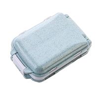 Molyveva Mini Portable Travel Pill Organizer with Moisture-Proof Design and 7 Compartments to Hold Vitamins, Supplements and Medication (Sky Blue)