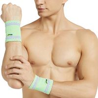 Neotech Care Wrist Band (1 Pair) - Lightweight, Elastic & Breathable Knitted Fabric - Sweat Absorption - Men, Women, Right or Left - for Sports, Exercise, Tennis, Gym - Grey Color (Size S)