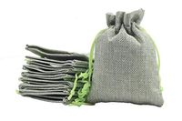 Sansam 25pcs 13.0x17.0cm/5.2''x6.8'' Tea Color Drawstring and Lining Hemp/Hessian Bags, Jewelry Pouches, Wedding Favors, Jewelry Packing, Gift Bags