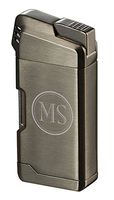 Personalized Visol Epirus Soft Flame Pipe Lighter with Free 2 Initial Engraving (Gunmetal)