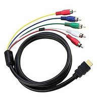 HDMI to RCA Cable, Phoebe168 HDMI Male to 5RCA Video Audio AV Converter Adapter Cable for HDTV DVD and Most LCD Projectors