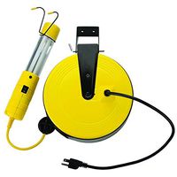 Bayco SL-826 13-watt Fluorescent Work Light with Spotlight on 50-Feet Metal Reel