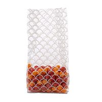 Small White"Cottage Scallops" 7x2x3" Cello Cellophane Treat Food Snack Bags (40 ct)