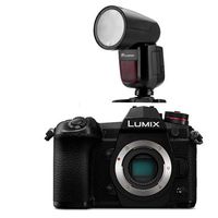 Panasonic Lumix G9 Mirrorless Camera Body, Black - with Flashpoint Zoom Li-on X R2 TTL Round Flash Speedlight (V1)