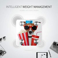 Bluetooth Weight Scales for People Dog with Sunglasses Popcorn and Drink Cola Bmi Measurement Tool Body Fat Composition Monitor Analyzer with Smartphone App for Body Management-396lbs