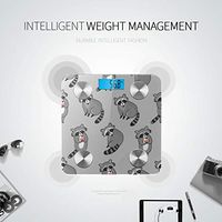 Cute Cartoon Raccoon Fitness Scale Scale for Weight Weight Scale Kg Tracks 8 Key Compositions Analyzer Sync with Fitness Apps 400 Lbs