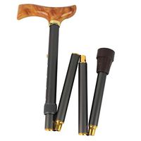 Crutch Trekking Hiking Poles,Collapsible Folding Walking Sticks,Strong Lightweight Aluminum,Adjustable Height,Easy to Carry,Suitable for Climbers,Gray