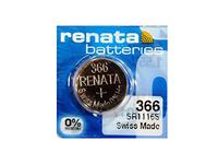 Renata Single Watch Battery Swiss Made Renata 366 or SR 1116 SW 1.5 V (5 Batteries, 366 or SR 1116 SW)