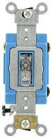 Leviton 1203-PLC 15 Amp, 120 Volt, Toggle Pilot Light, Neutral 3-Way AC Quiet Switch, Extra Heavy Duty Grade, Self Grounding, Back and Side Wired, Clear