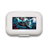 DY&JD Mouse Ride Cat Pill Box Portable Weekly Pill Box Convenient Travel Pill Organizer Moistureproof Cartridge Large Interval Pill Box