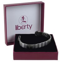 Dollar Pewter Finish Copper Super Strong 6 Magnet Liberty Health Bracelet