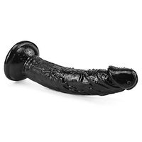 ZZXY Uper Soft 6.49inch Women's Dilló Huge Personal Body Massage Wand and Big Head Ball for Female Beginner Silicone Bedroom,ZCFSEXXY-F02 (Color : Black)