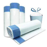 8 Gallon Drawstring Trash Bags -Ultra Strong Medium Trash Can Liners, Unscented Multipurpose White Garbage Bags, 60 Count