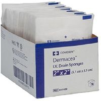 Case of 1400 Dermace Non-Woven Sponges 2 X 2" , 6 ply IV sponge KENDALL HEALTHCARE PROD.