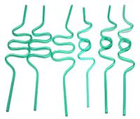 Black Temptation Set of 12 Bar Supplies Modeling Straw Art Straw Drinking Straws Green