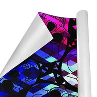 Gift Wrapping Paper Roll Geometric Skull for Birthday,Holiday,Wedding,Baby Shower Gift Wrap - 3Rolls - 58inch x 23inch Per Roll