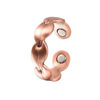 Wollet Jewelry/Women/Men's Adjustable Healthy Magnetic Copper Ring for Arthritis (Brown-2)