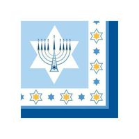 Hanukkah Lights Paper Beverage Napkins 18 Per Pack