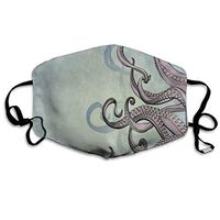 Face Mask Abstract Octopus Fish Green Marvellous Cycling Half Face Earloop Dust Mask for Man