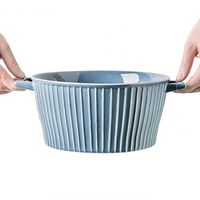 Bowl Bowls Dishware Soup Bowl, European Double Ear Ceramic Capacity Salad Bowl Ramen Bowl Household Fruit Bread Bowl For Kitchen Restaurant Tableware Snack Bowl Dessert Bowl for kitchen restauran Hote