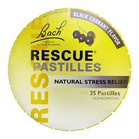 RESCUE PASTILLES, Homeopathic Stress Relief, Natural Black Currant Flavor - 35 Pastilles