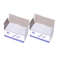 Exceart 2 Boxes/200pcs Disposable Wet Wipes Sterile Alcohol Prep Pads Wipes Cleanser Skin Nail Mobile Phone Digital Camera Alcohol Wipes