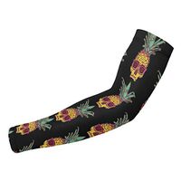Sincerity First Pineapple Skull with Sunglasses UV Protection Cooling Arm Sleeves for Sports Golf Men Women