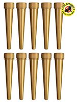 EZtube 10-Pack Child Resistant Screw Top 98mm Joint Blunt Cigarette Doob Tube Holder Waterproof Airtight Smell Proof Odor Sealing Container (Gold)