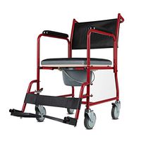 Commode Wheelchair Elder Folding Chair Bedside Toilet & Shower Seat Bathroom Rolling Chair Aluminum Alloy Waterproof