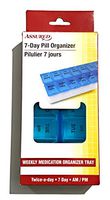 Pill Organizer, Pill Box, Pill Case, Weekly Pill Organizer Blue am pm Pill Organizer by The Pecan Man 1 pc