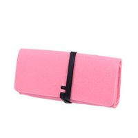 ROSENICE Glasses Case Portable Felt Soft Eyeglasses Sunglasses Protective Roll Up Case Pouch (Pink)
