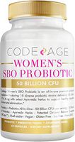 Codeage SBO Probiotics Women’s, 50 Billion CFUs* Per Serving, Multi Strain Soil Based Organisms Blend and Organic Fermented Botanical Blend, Whole Food Supplement, 60 Capsules