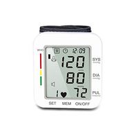 Wrist Blood Pressure Monitor Digital Measure Machines for Home Use, Large Screen Display, Portable Blood Pressure Test Monitor,Black