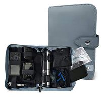 Organizer SCOLA - Premium Diabetes & Medication Travel Cooler Bag for Glucose Meter, Insulin, Test Strips, Keys, Credit Cards - Soft Blue