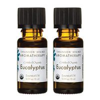 Swanson Certified Organic Eucalyptus Essential Oil 0.5 fl Ounce (15 ml) Liquid (2 Pack)