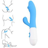 Cordless Waterproof Personal Magic Wand Cordless Electric Wand Massager with Double Head-Adjustable Speed-Electric rǎbbít Víbrátór Massager Blue by SexTown