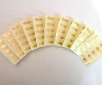Minilabel 100 Labels , 20X10mm Arrow Shape , Matt Gold , Removable / Low Tack Colour Code Stickers
